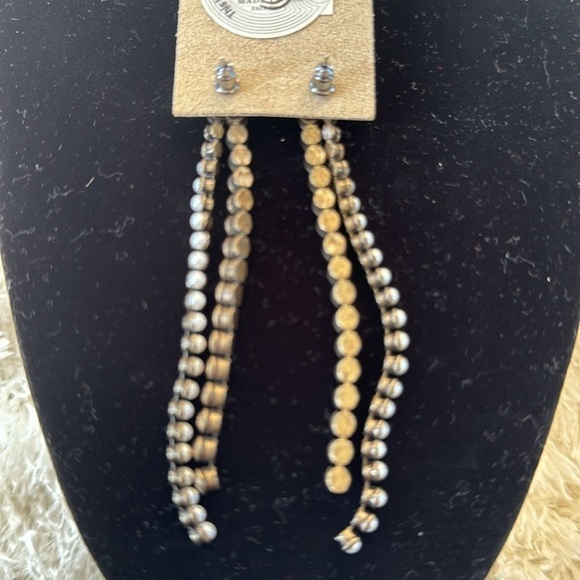 New Anthropologie dangle topaz and pearl fashion earrings - Picture 4 of 4